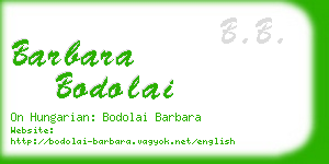 barbara bodolai business card